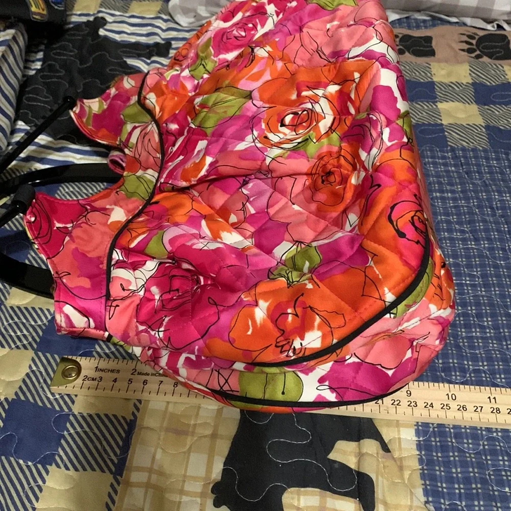 Vera Bradley Roses Bag With Rigid Handles - Picture 3 of 6